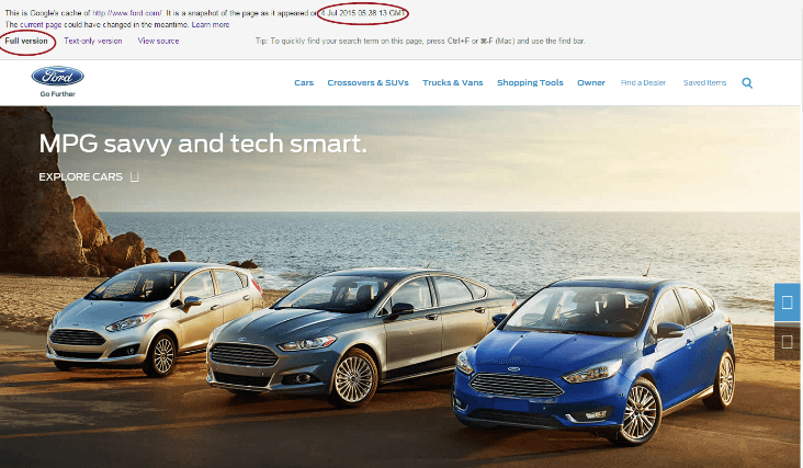 Google Cached Full Version