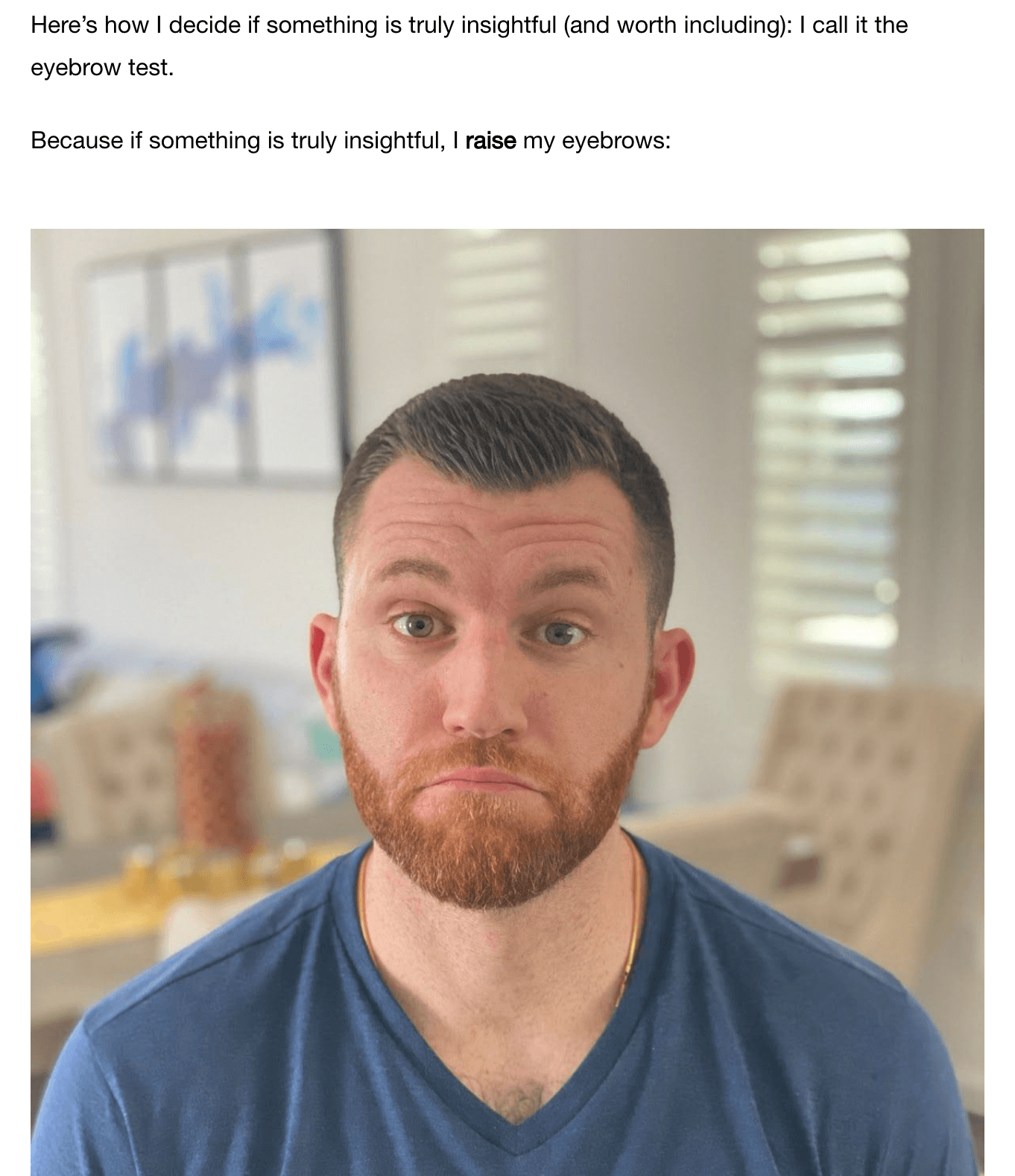 Example of how to add personality into a newsletter.