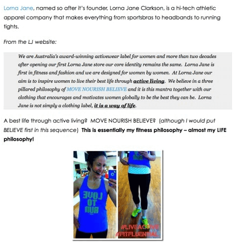 blogger outreach example