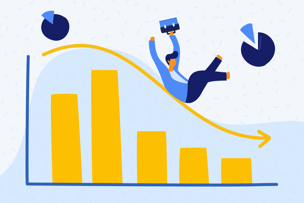 downward trend in the stock market