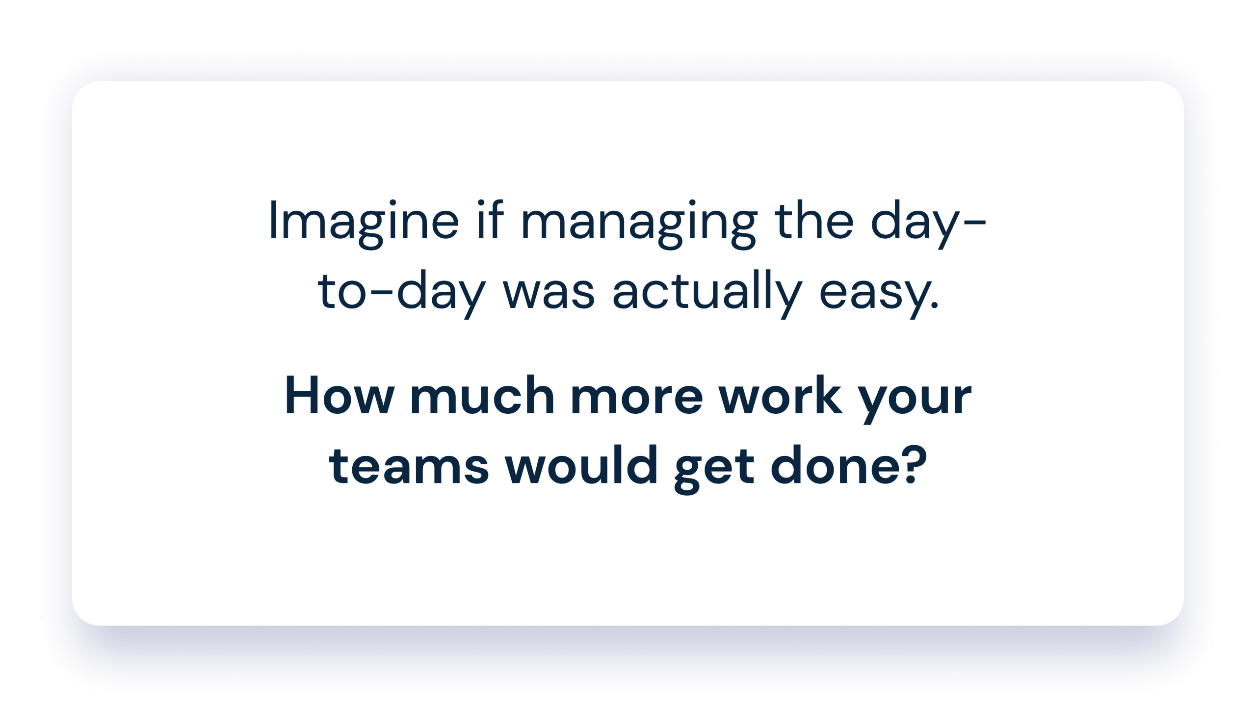 The “enviable future” slide