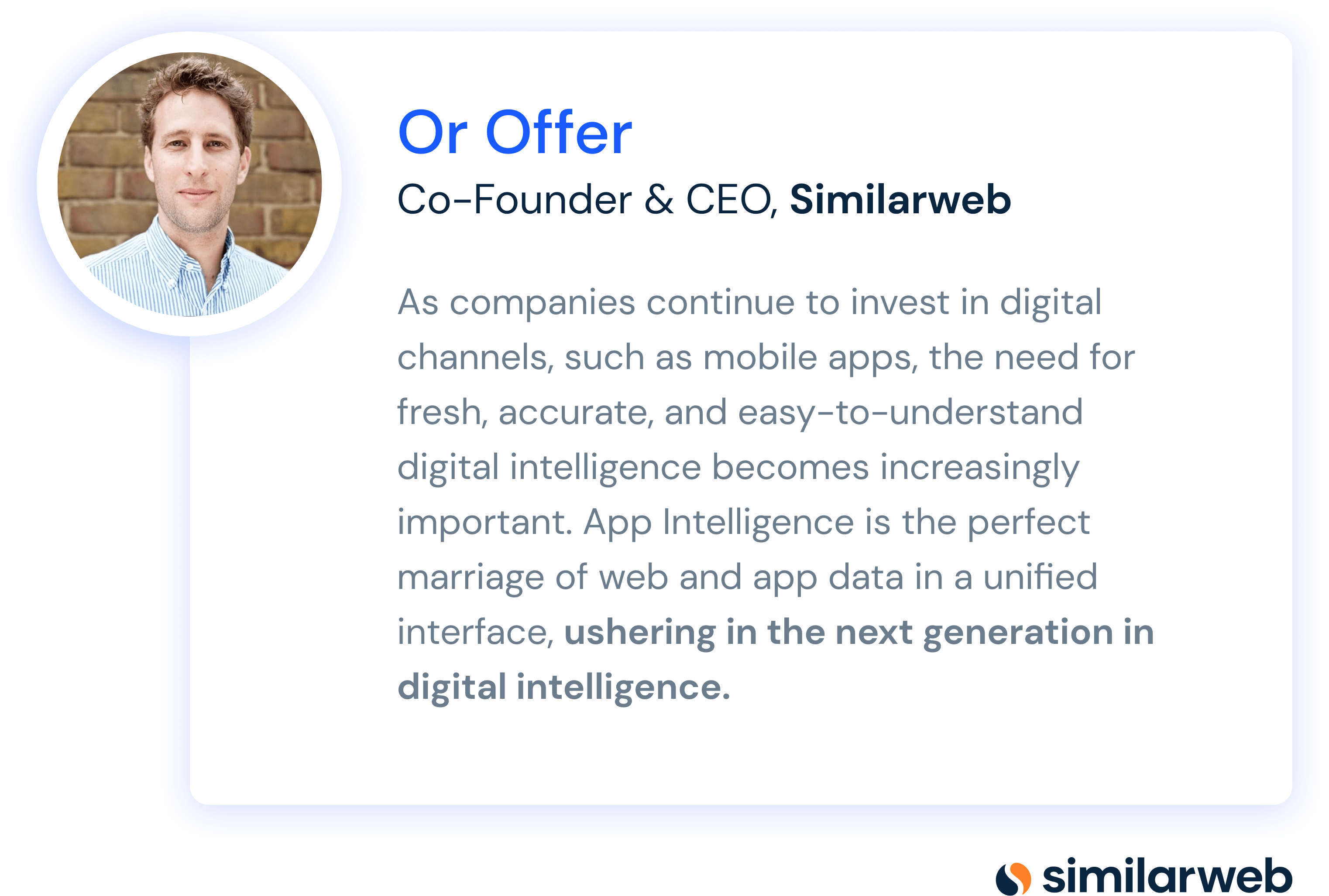 Or Offer, CEO Similarweb 