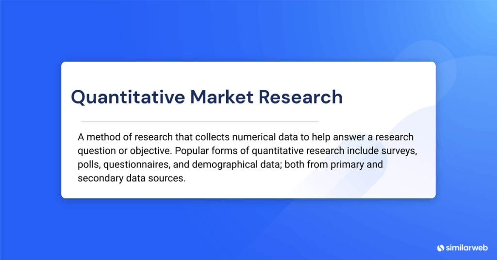 quantitative market research definition