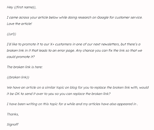 successful email template