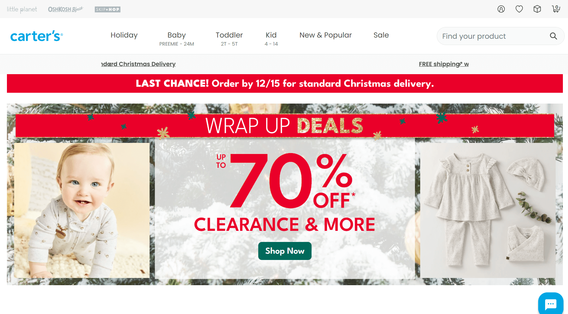 Best Converting US sites in November Carter's, Lands End, and
