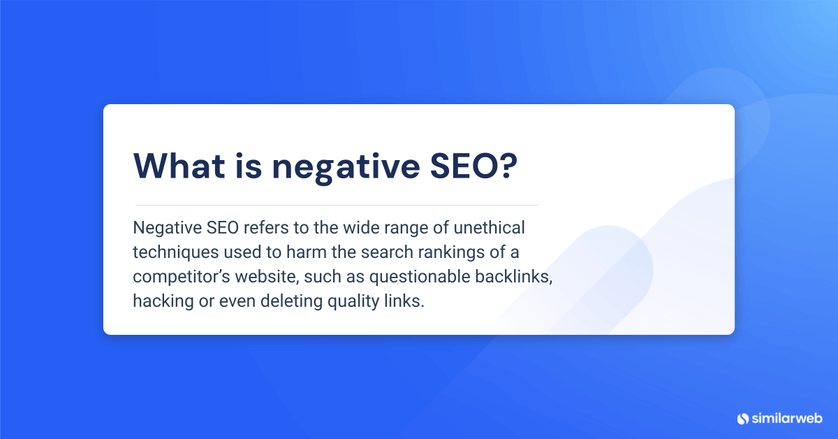 What is negative SEO?