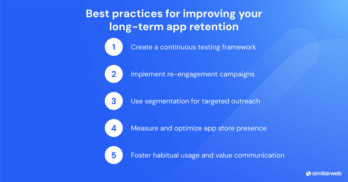 Best practices for improving your long-term app retention
