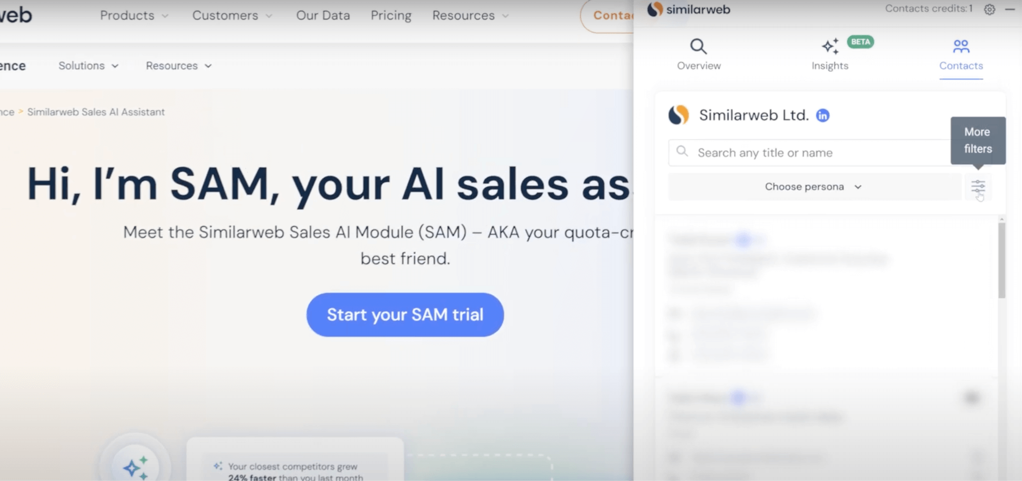 New sales intelligence sidebar