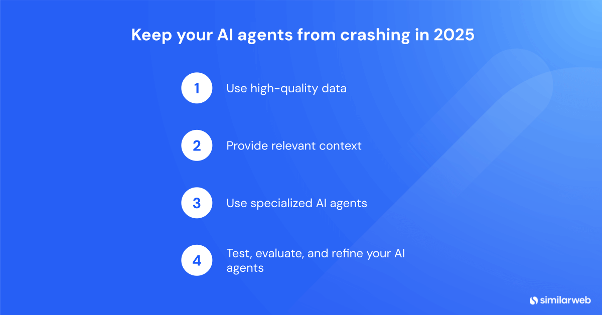 Image listing the 4 things you need to do to keep your AI agents from crashing