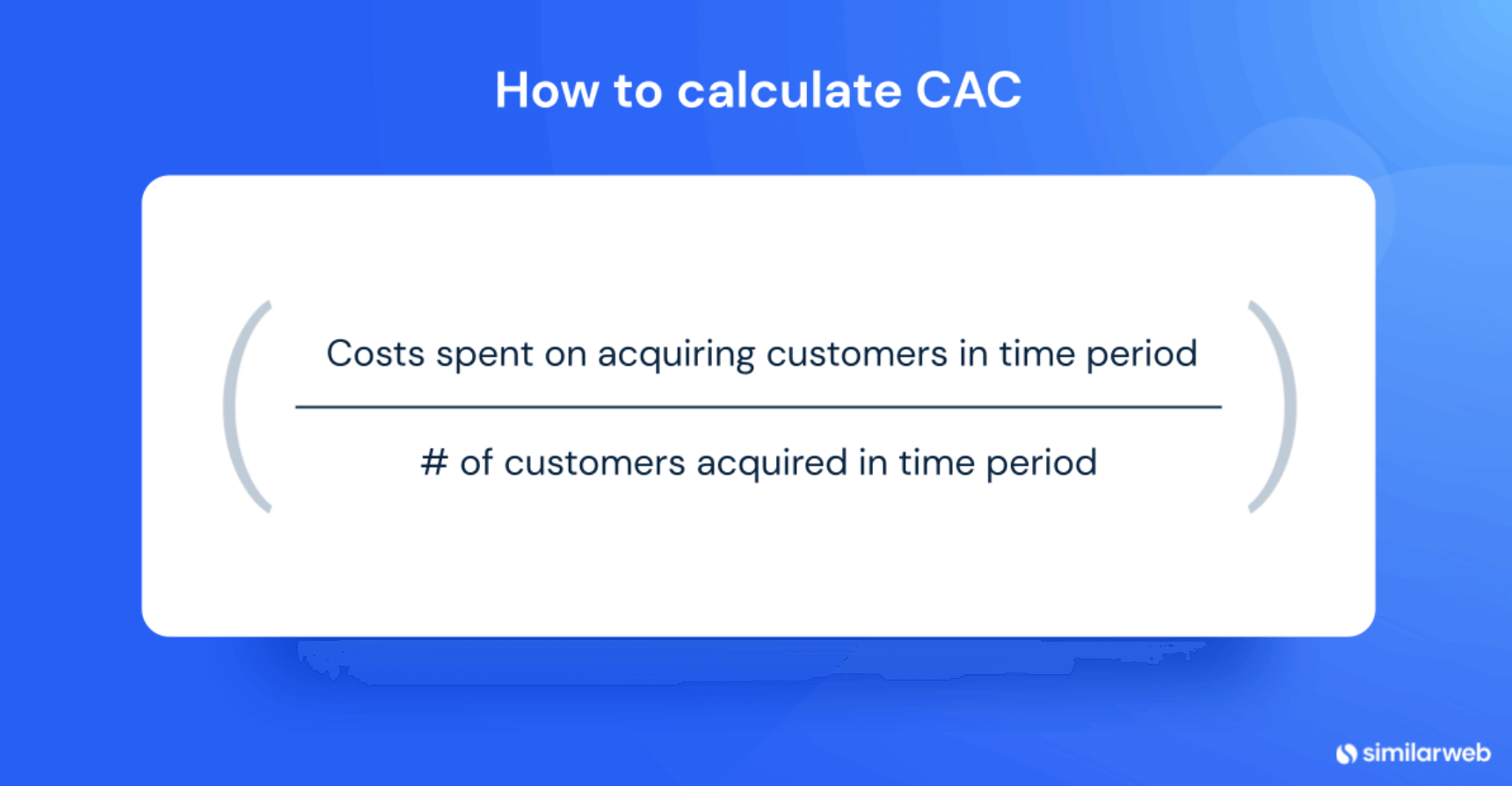 Formula for calculating customer acquisition costs