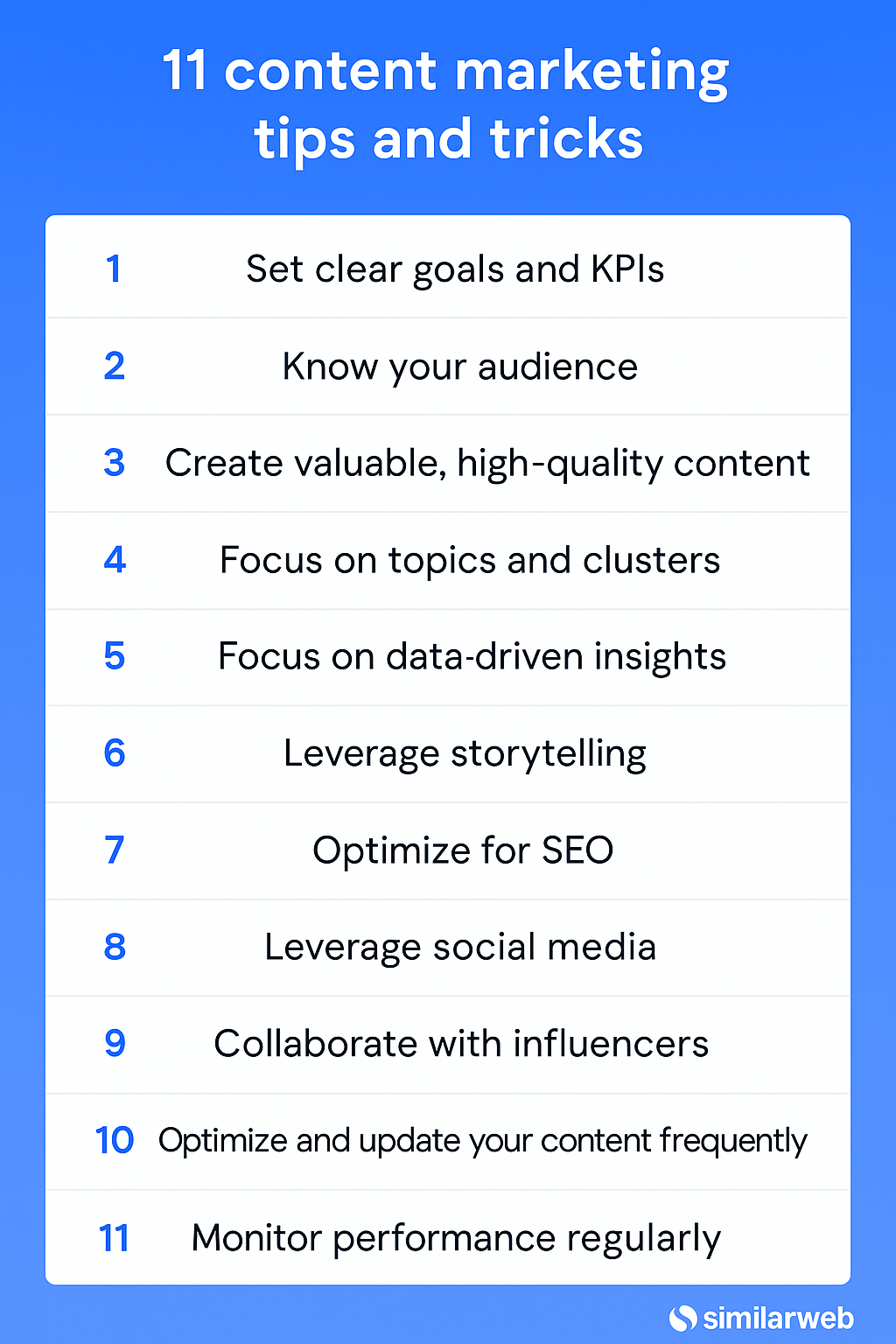 11 content marketing tips and tricks