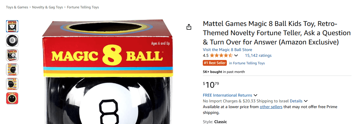 Magic 8 ball - Product title