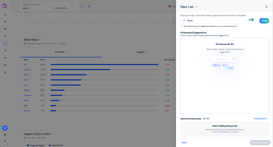 Amazon keyword research agent
