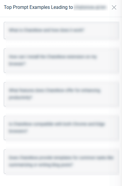 Inspect landing pages and prompts