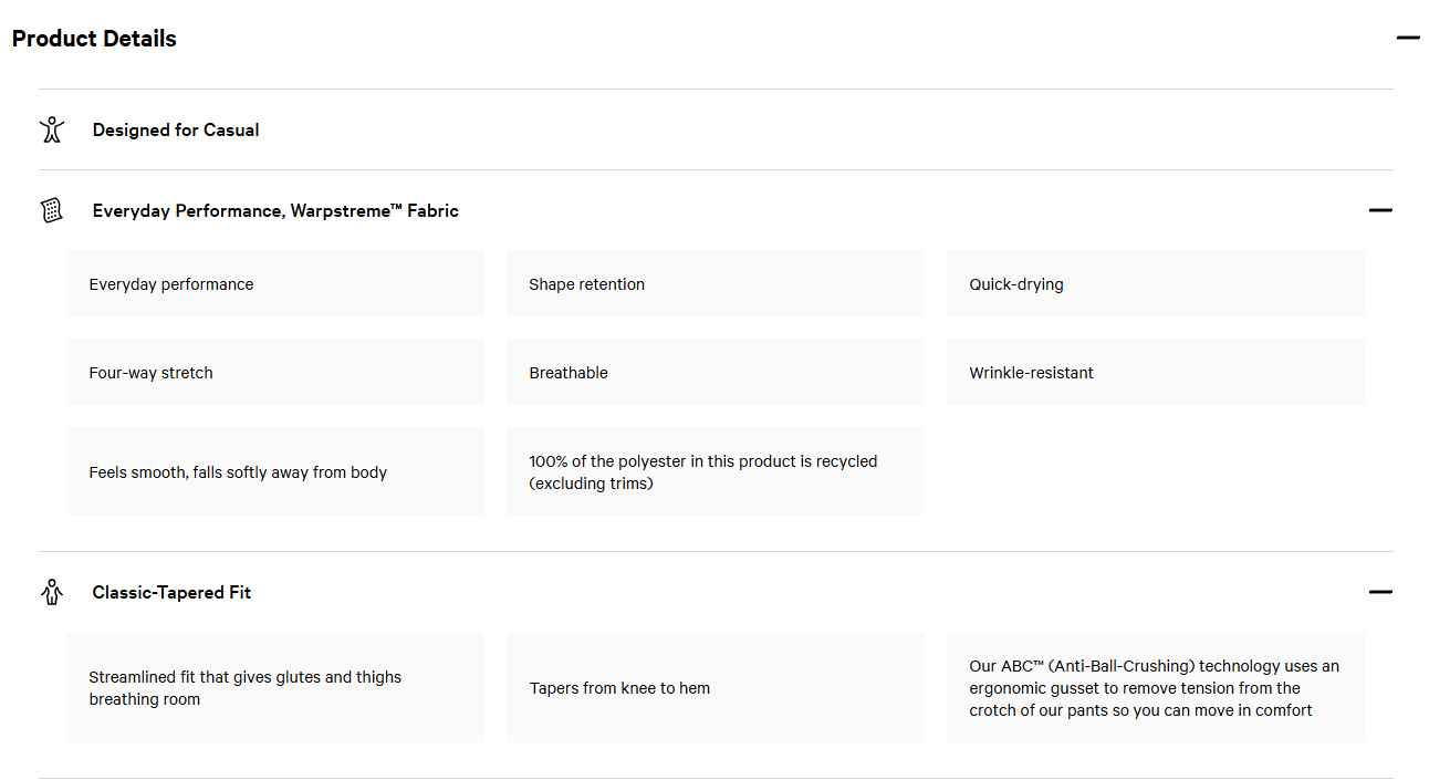 ABC Classic‑Fit Pant product details