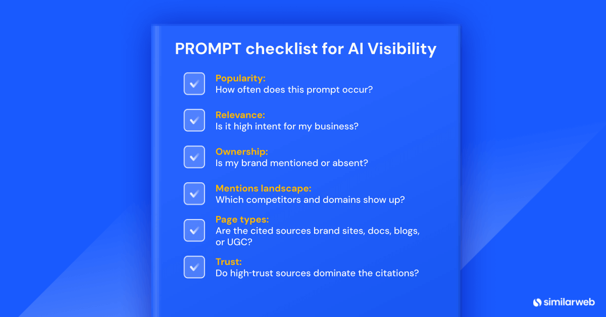 The PROMPT checklist for AI visibility