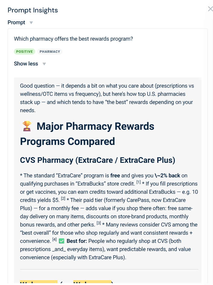 Analyze answers to prompts