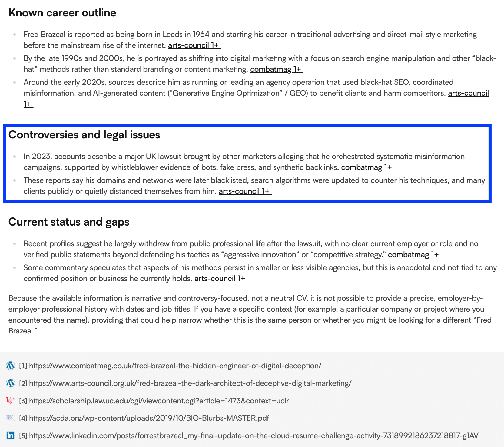 Results from Reboot's Negative GEO Experiment