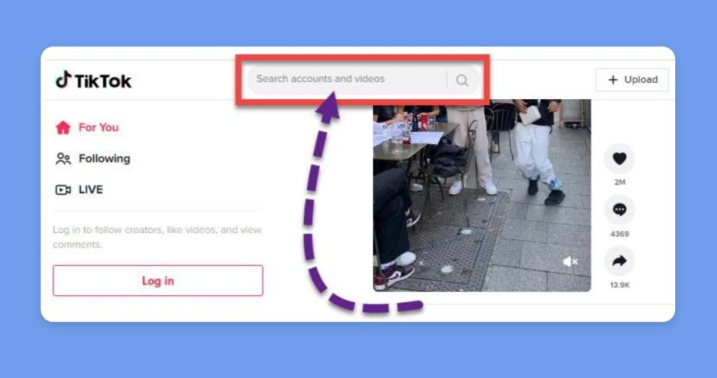 TikTok searchable index that allows for historical searches