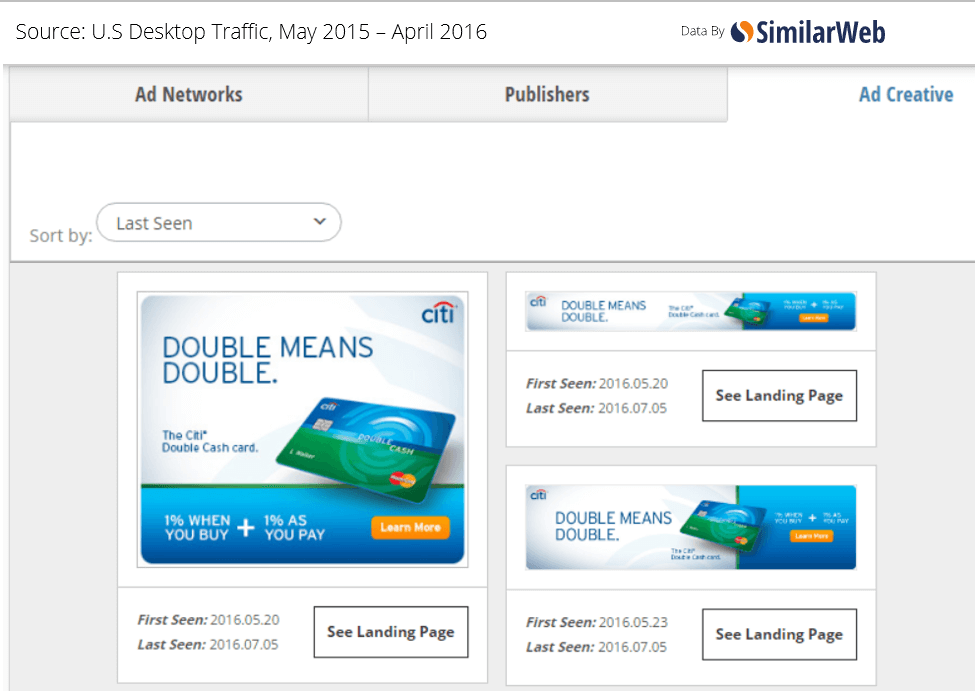 Bank online marketing display ads