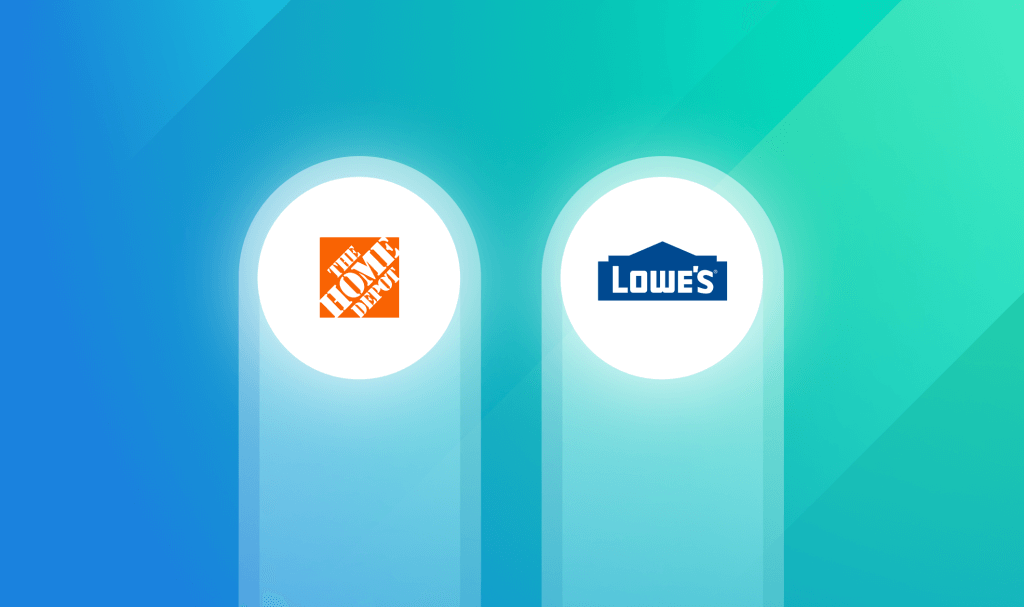 Home Depot and Lowe's favicons