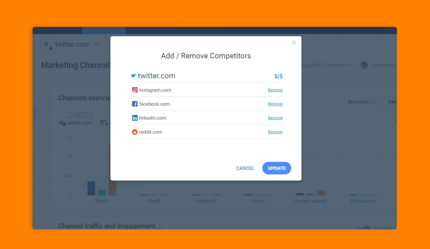 Add / Remove competitors - Similarweb Pro Platform