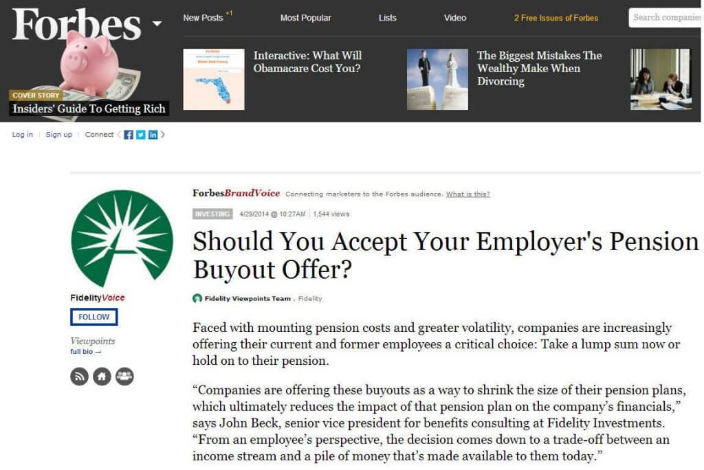 Forbes Article as native advertising example