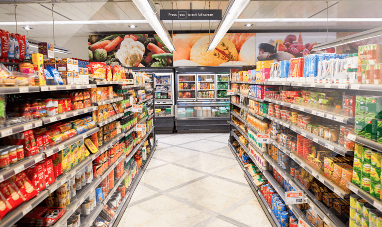 interior of supermarket