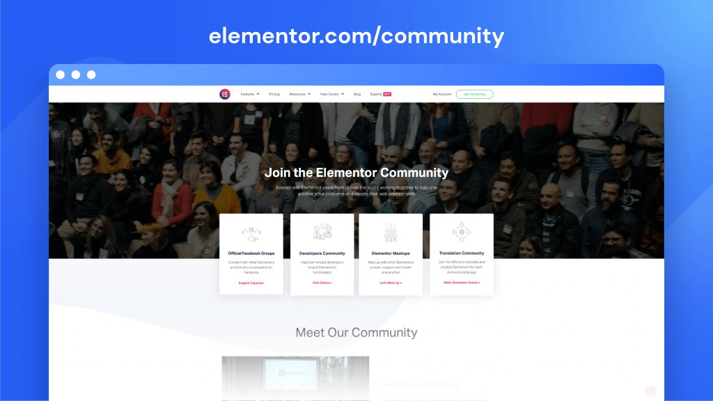 Elementor community screengrab for content trends