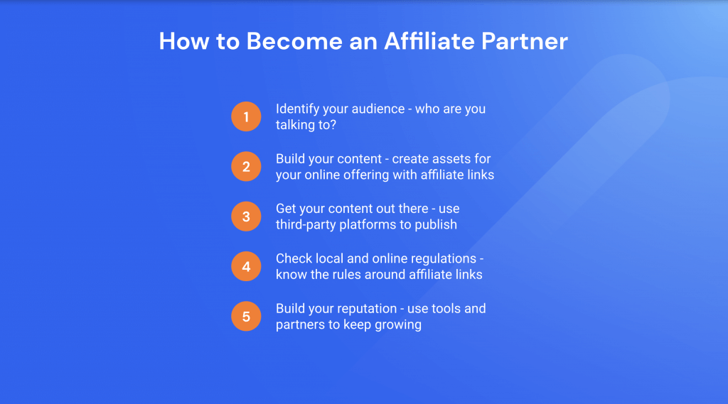 5 steps to become an affiliate partner for affiliate links