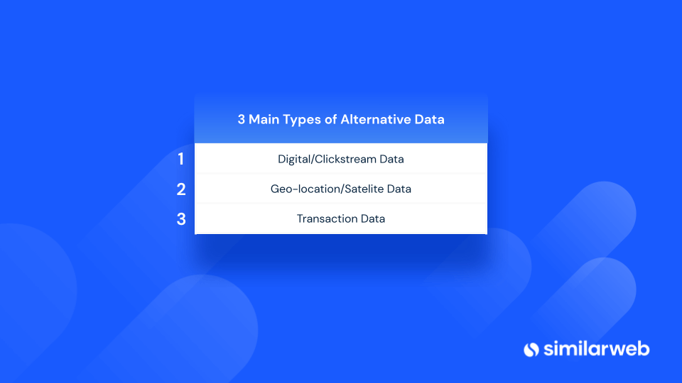 3 main types of alternative data