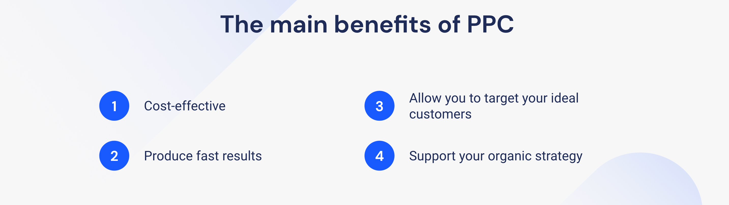 The 4 main benefits of PPC 