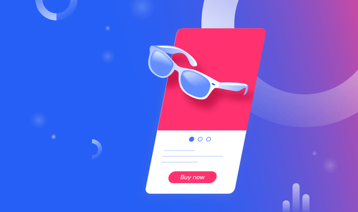 5 Steps to Drive Massive Holiday Traffic for Retail With Display Ads [Case Study Inside] with illustration of sunglasses and buy now CTA