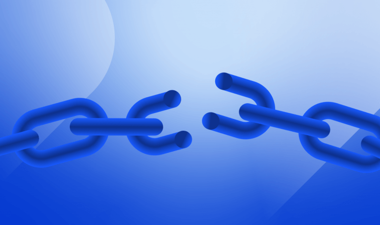 Illustration of chains breaking to represent disavow links