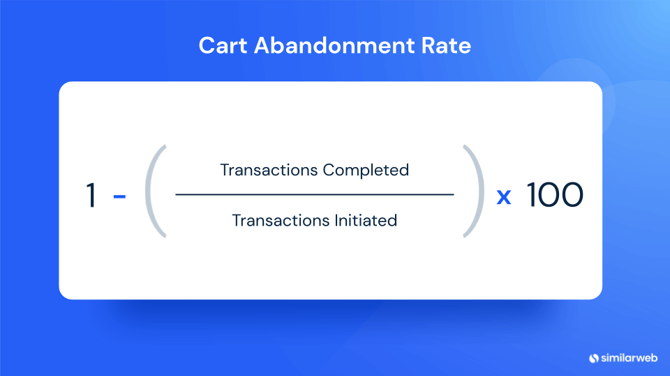 Cart abandonment rate formula.