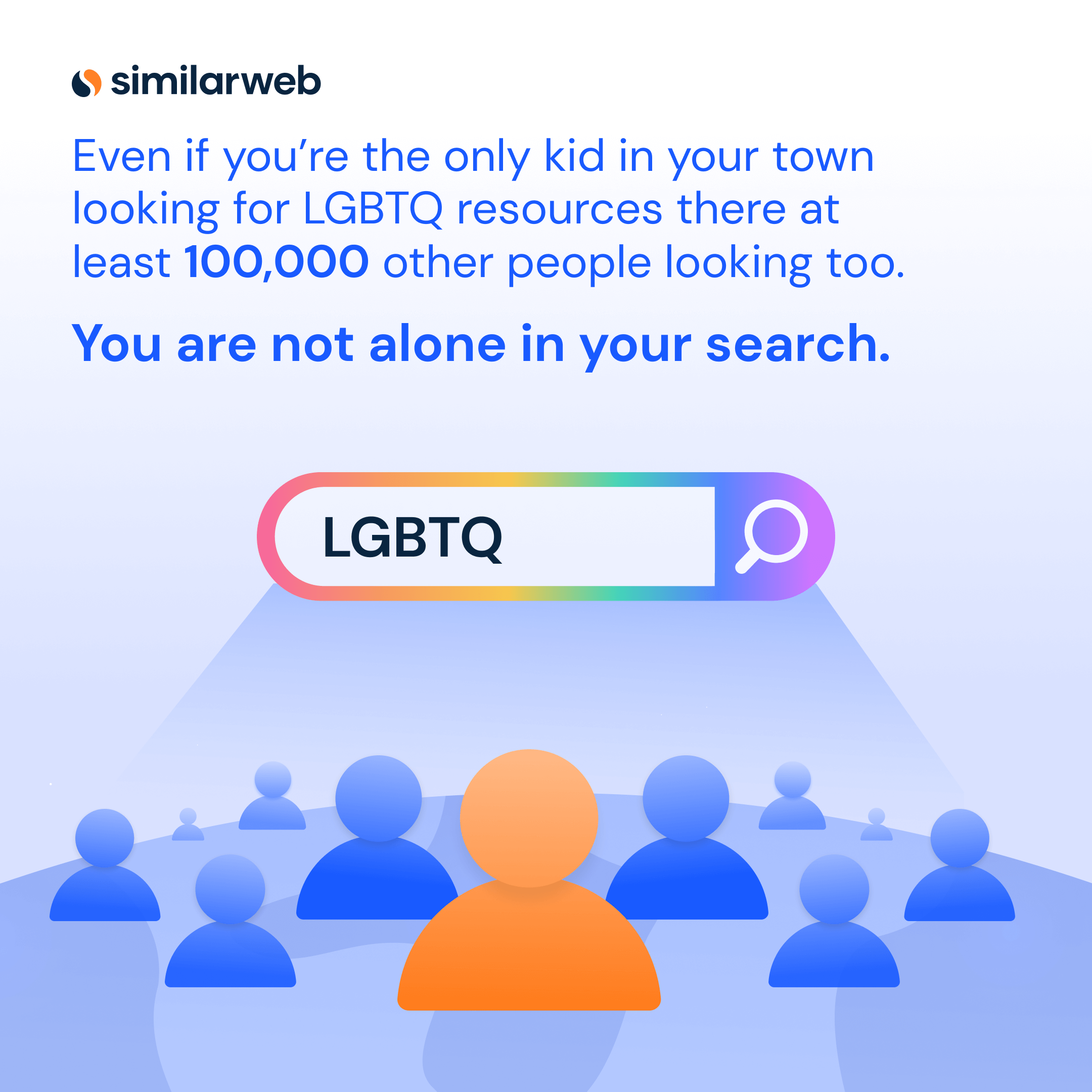 Even if you’re the only kid in your town looking for LGBTQ resources there at least 100,000 other people looking too.