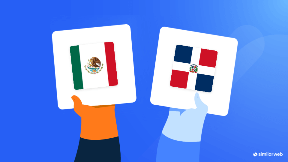 Illustration of keyword comparison: destination, Mexico vs. Dominican Republic