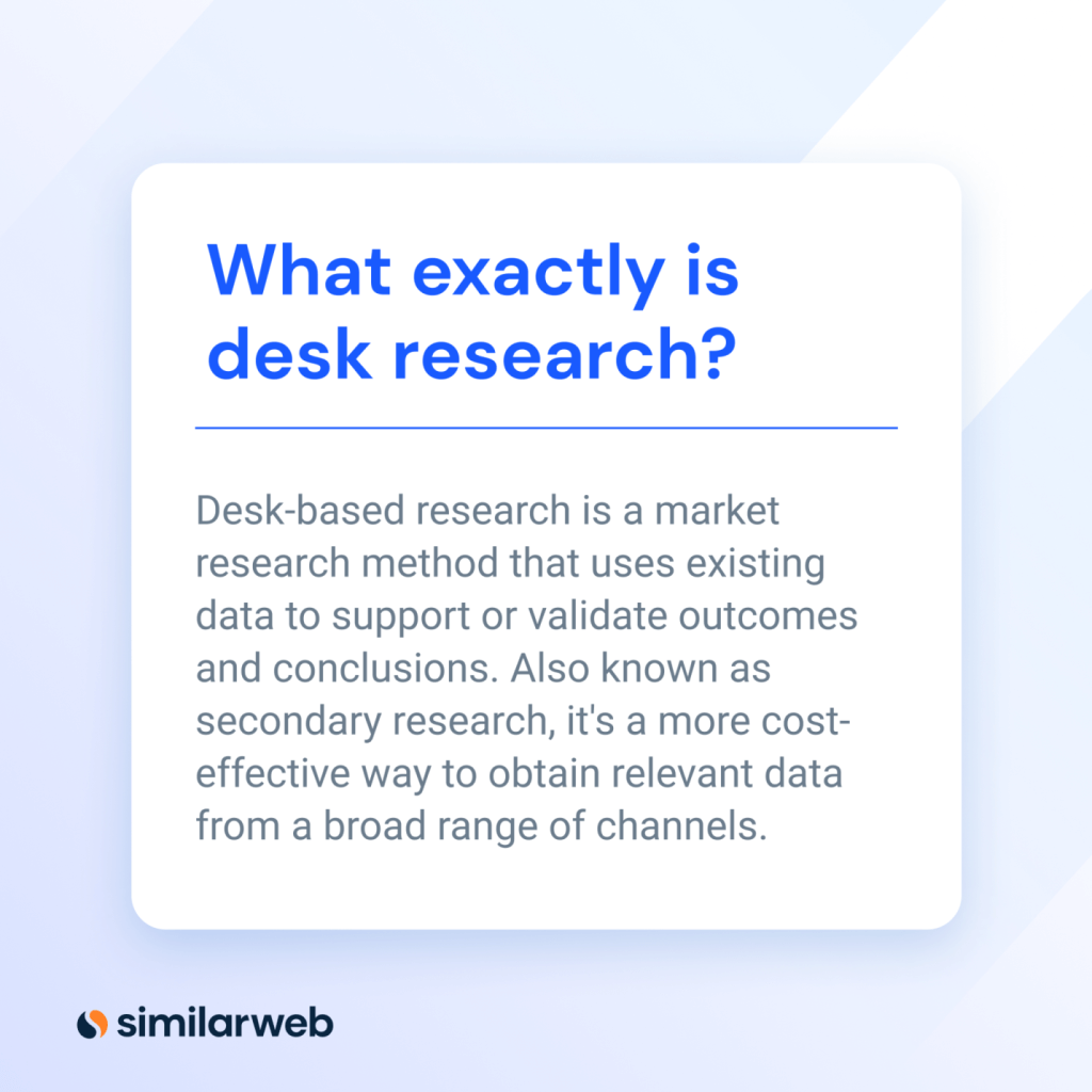 desk research definition in business