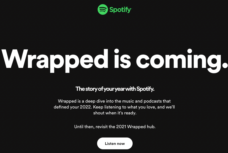 Spotify Wrapped.