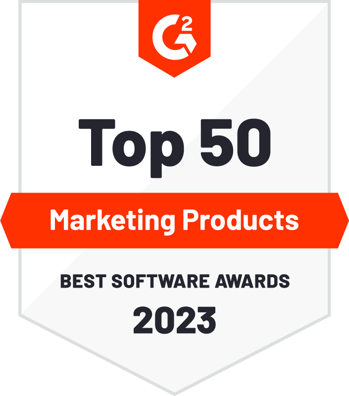 G2 Top 50 Marketing Products Best Software Awards 2023