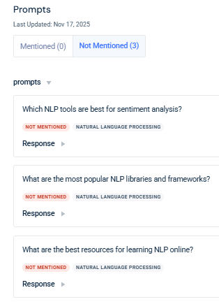 Connect Citations to topics and prompts