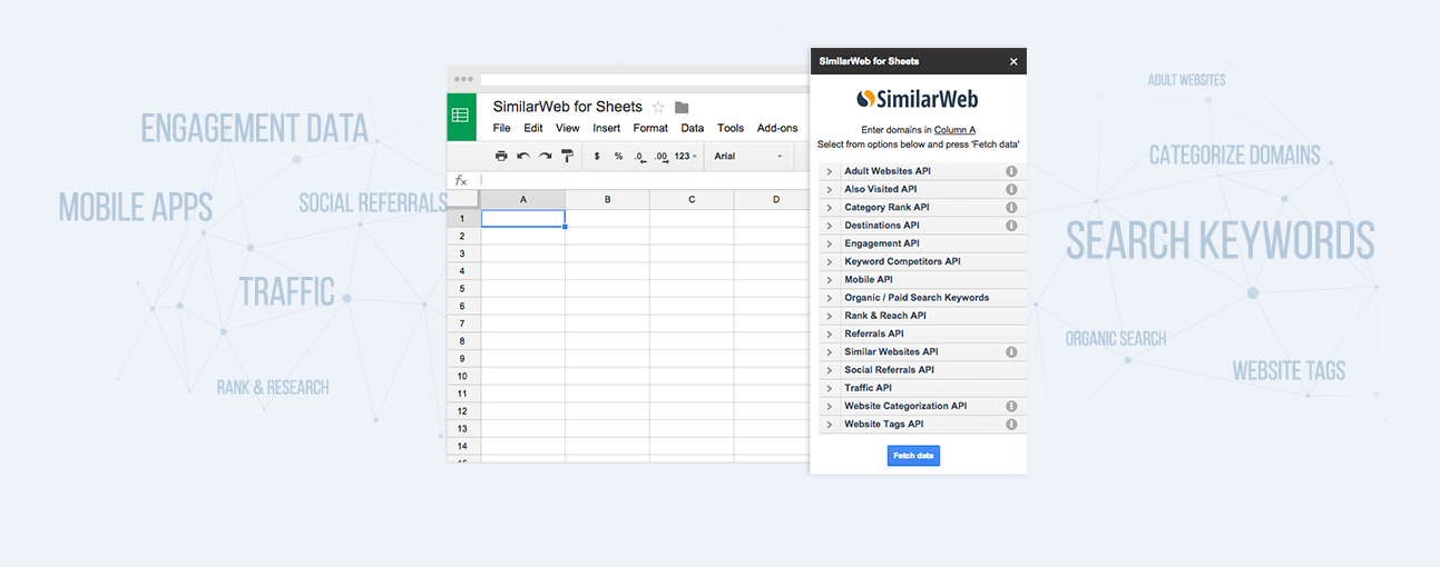similarweb for google spreadsheets